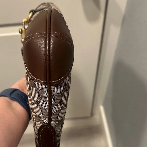 Coach  Hampton Hobo Brown and Tan Signature Shoulder Bag - Picture 8 of 10